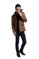 Fototapeta premium Portrait of stylish young man