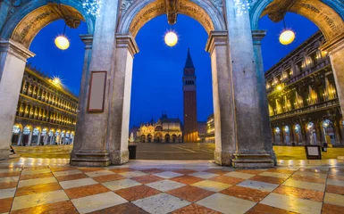 Poster Artistic monument Venice architecture in San Marco square, historic place of Italy