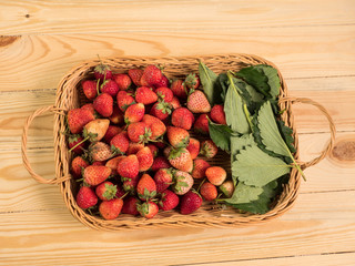 Basket of fresh strawberries