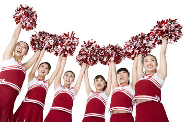 Fototapeta premium Cheerleaders in action