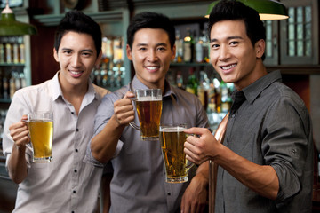 Friends Relaxing at a Bar