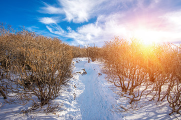 Deogyusan mountains in winter, South Korea.