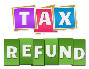 Tax Refund Colorful Squares Stripes 