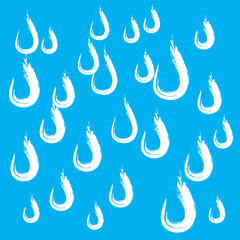 Cute large seamless water drops or raindrops background.