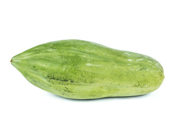 fresh papaya on a white background