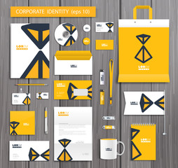 Vector artistic corporate identity template with color elements.  - 99617389