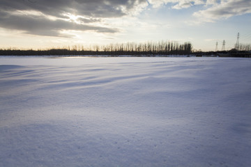 Fototapeta na wymiar Snow-covered landscape