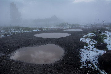 Early spring paddles and snow