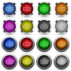 Closed sign button set