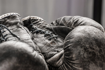 old boxing gloves