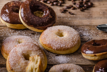 Old style donuts rustic style