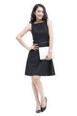 Fototapeta premium Young businesswoman with digital tablet