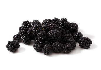 Sweet blackberries isolate on white background