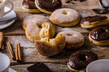 Old style donuts rustic style