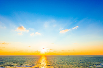 Sunrise, sea, seascape. Okinawa, Japan.
