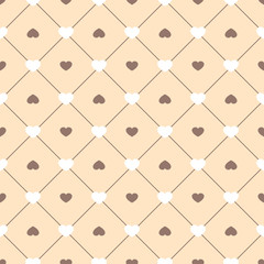 Cute retro abstract seamless pattern. Can be used for wallpaper, cover fills, web page background, surface textures. Pink, broun and white colors.