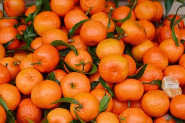 Mandarine obst, auf Markt.