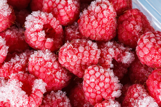 Frozen Raspberry background