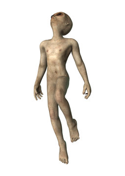 Fantasy Alien on White