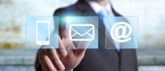 Businessman digital interface