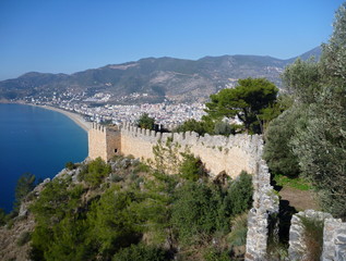 Fototapeta na wymiar a view from alanya castle
