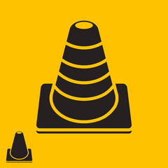 traffic cone icon.vector illustration.