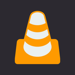 traffic cone icon.vector illustration.