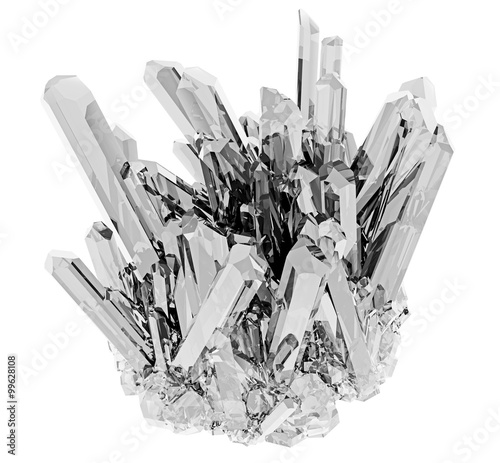 Crystal on a white background isolated Stock photo and Crystal on a white background isolated Stock photo and