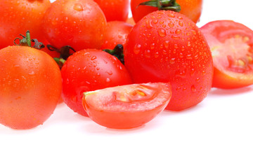 Tomato isolated on white background