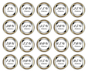 Golden Discount Buttons