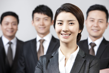 Portrait of professional and confident business team