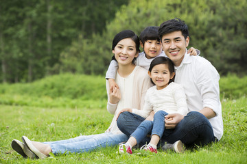 Portrait of happy family