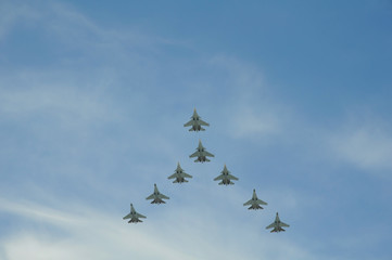 Group of airplanes