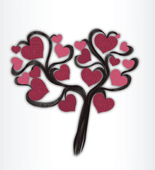Quilling tree LOVE