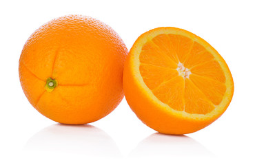 Orange fruit isolated on white background.