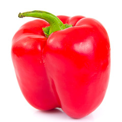 Colored Fresh Sweet Pepper Isolated on White Background.