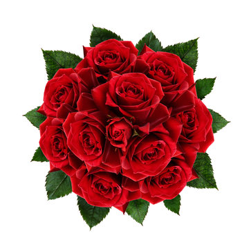 Red rose flowers bouquet