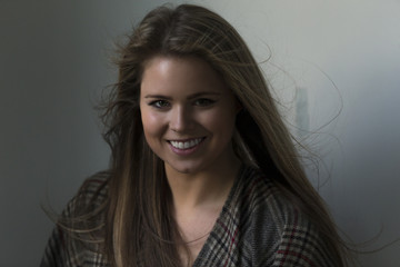 Close up portrait of an attractive young woman