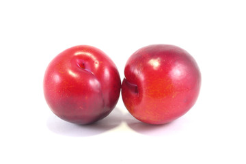 Fresh Ripe Red  Juicy Plum