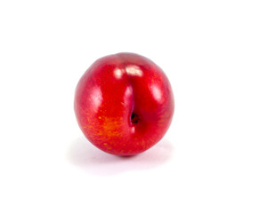 Fresh Ripe Red  Juicy Plum