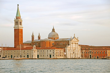 Fototapeta na wymiar The church and monastery at San Giorgio Maggiore in the lagoon of Venice