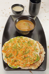 Masala Dosa with Chutney and Sambaar