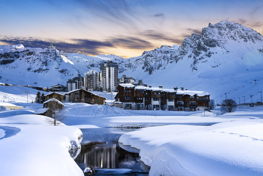 Fototapeta Tignes, alps, France