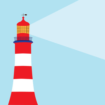 Lighthouse light vector