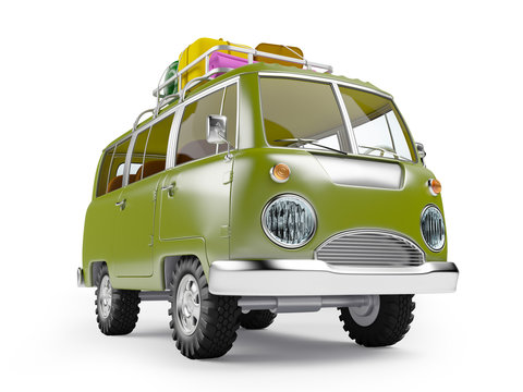 safari van with roofrack