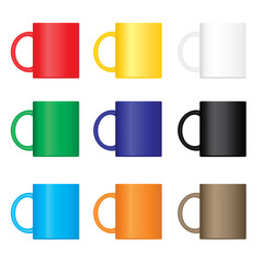 Colorful mugs set