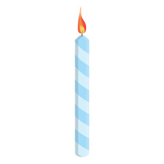 Blue birthday candle