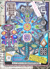 Clippings,collage and scraps with esoteric andastrologic symbols