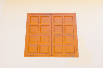 Orange wood window