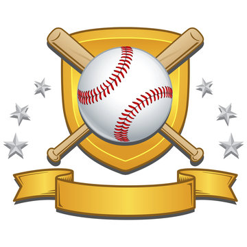 Baseball Vector Colorful Crest